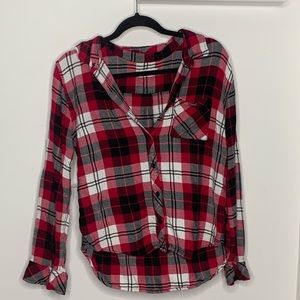 Plaid Red Long Sleeve XL